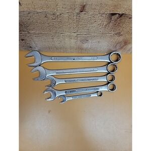 5 Mastercraft Combination Wrenches 3/4" 3/8" 5/8" 22mm 15mm SAE 12 Point